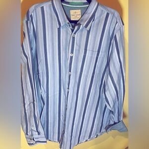 Blue Striped Men's Tommy Bahama Button down Shirt XL